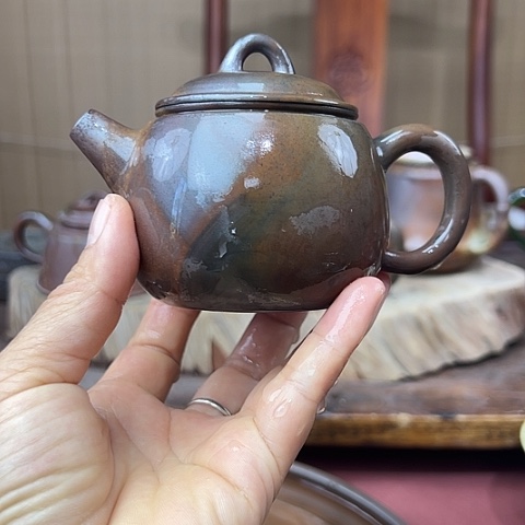 戬谷龙窑柴烧茶壶7