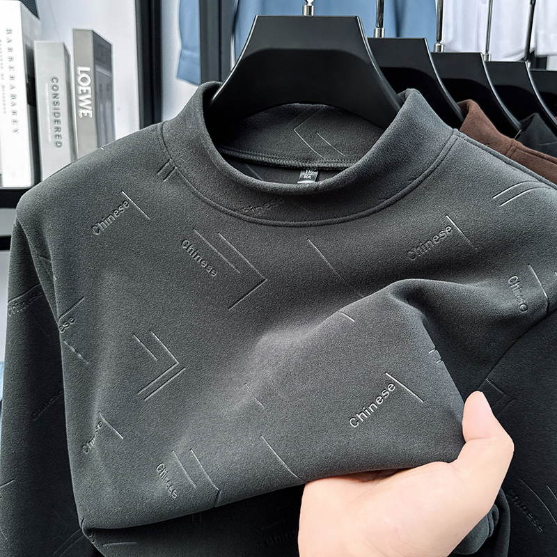 【线条图案】男士双面德绒卫衣，3D立体压花，柔软亲肤不扎不痒