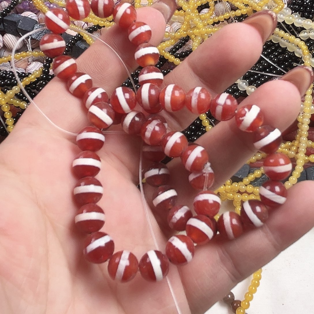 玛瑙/玉髓合金珠宝半成品A79。一线玛瑙一条