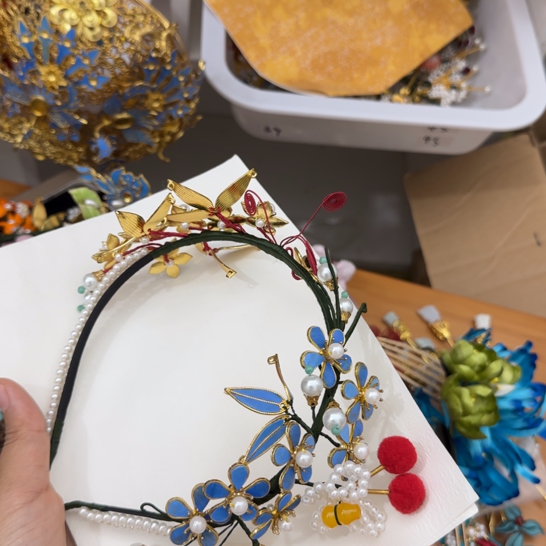 醋酸铁合金鹅毛仿点翠