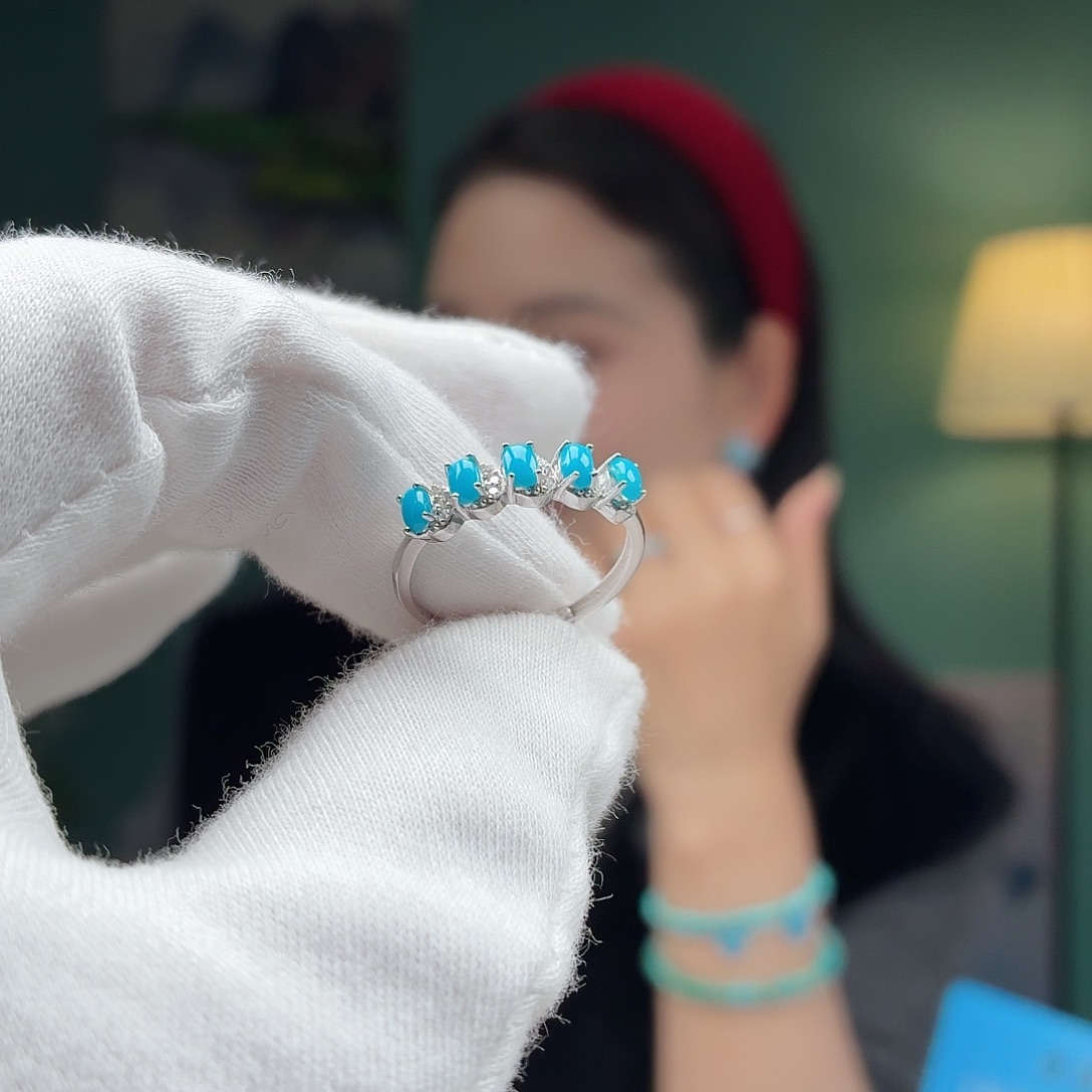 绿松石银S925镶嵌颈饰