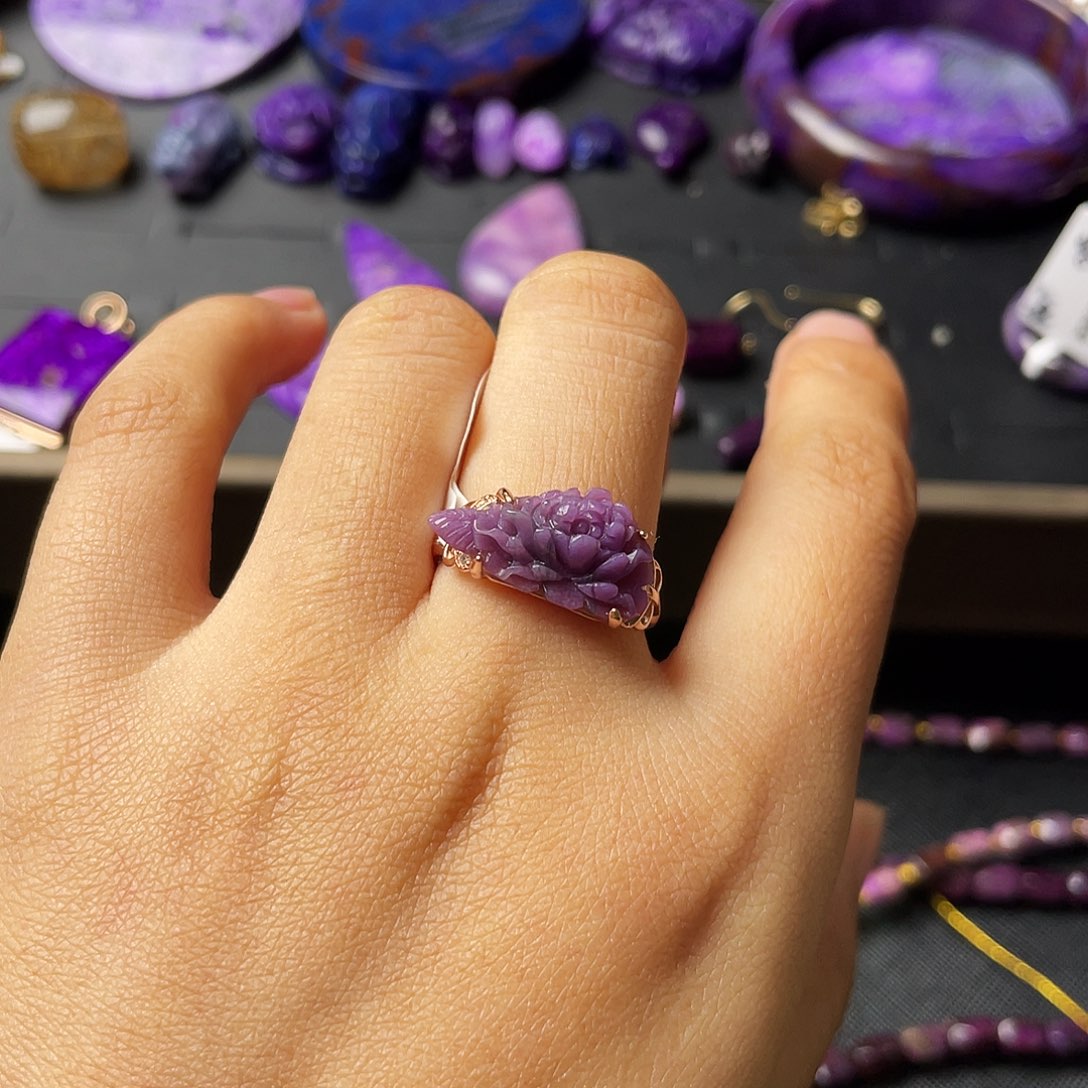 苏纪石（舒俱来）戒指银S925镶嵌