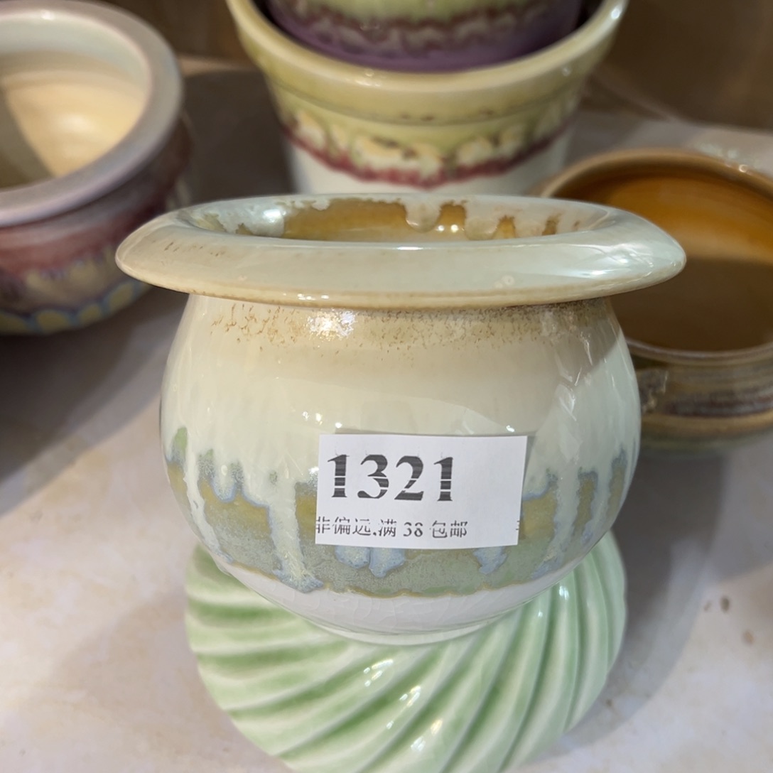 红陶口8高8 景德镇手工花盆