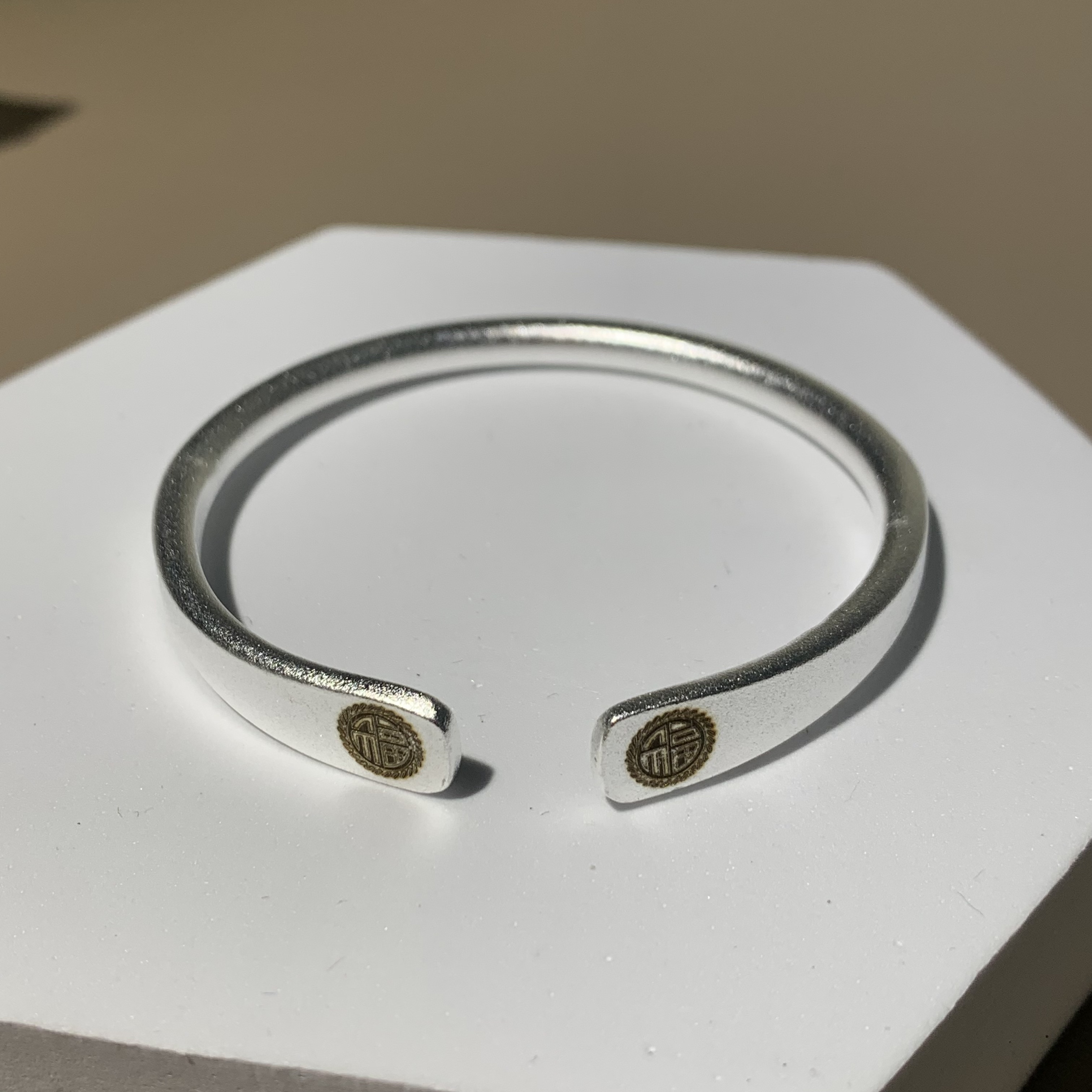 钨合金手镯 808古法传承双福马蹄款手镯