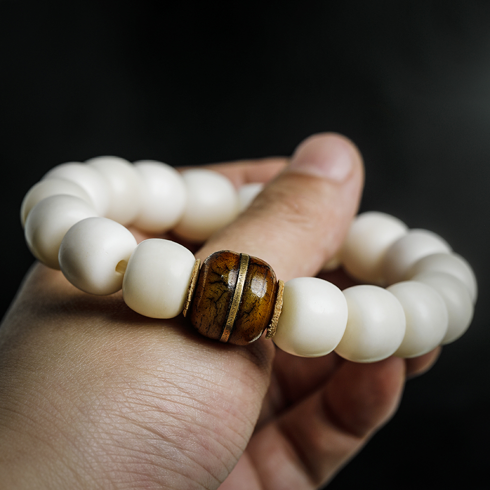 【老型顶珠款】规格12mm 人工养殖鹿角雕刻老型手串 男女同款