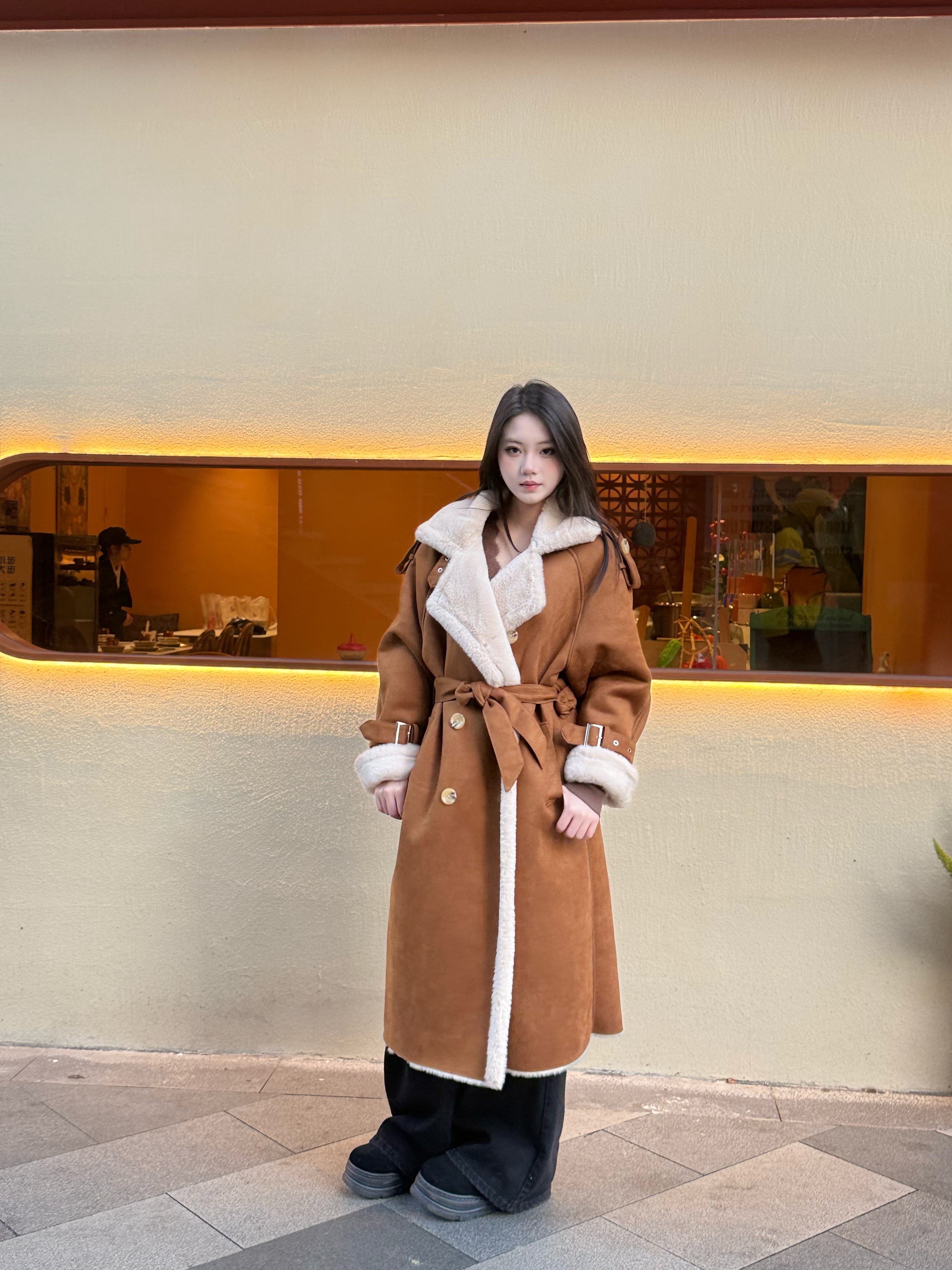 人造皮草 新款环保毛毛大衣女长款韩版宽松外套