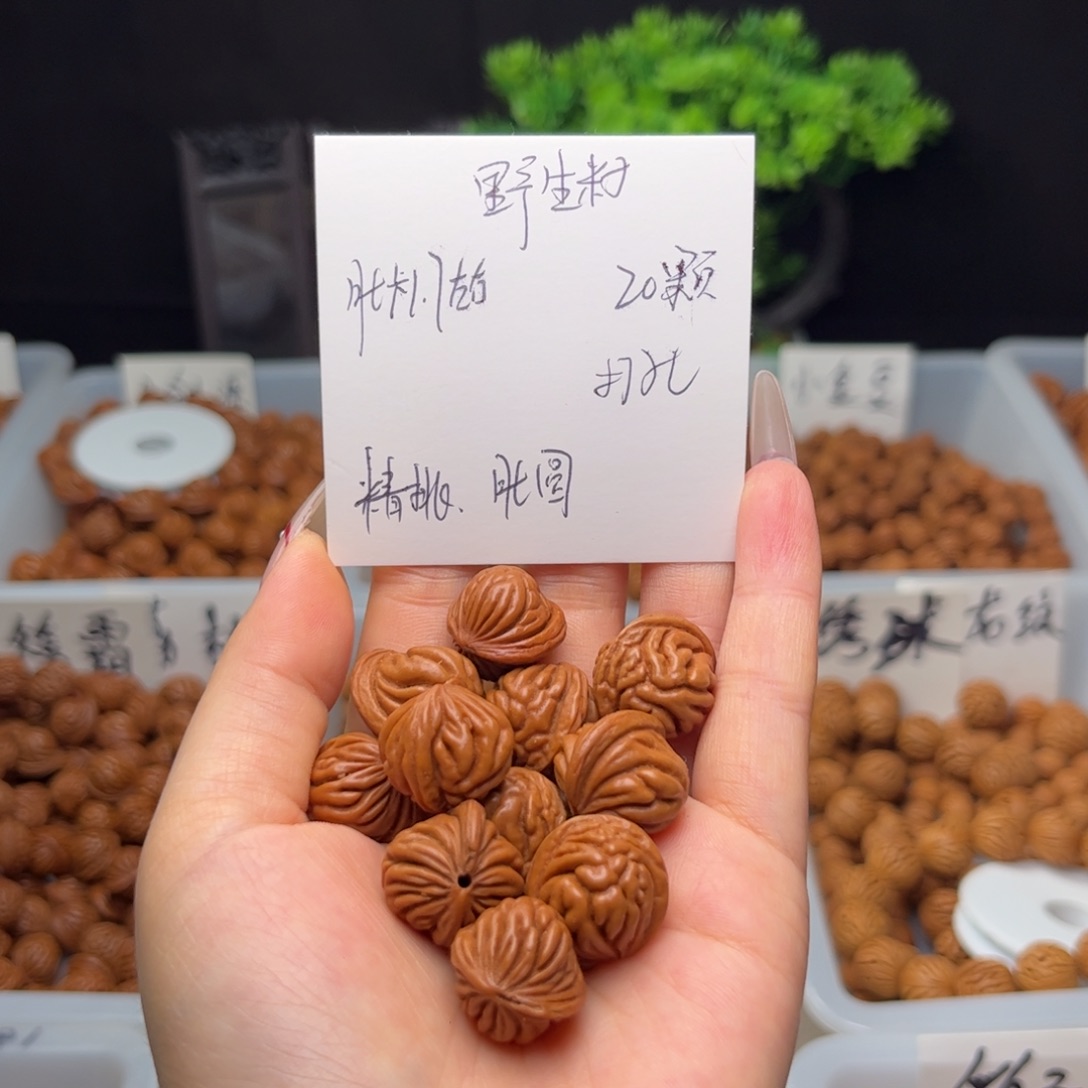 文玩核桃手串1.7左右野生籽