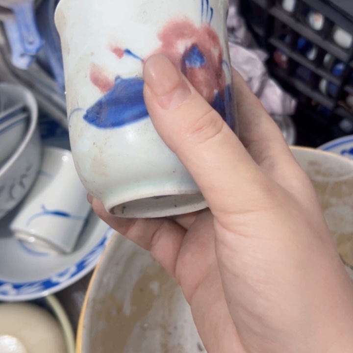 景德镇陶瓷高温瓷手绘画片随机4个德**远
