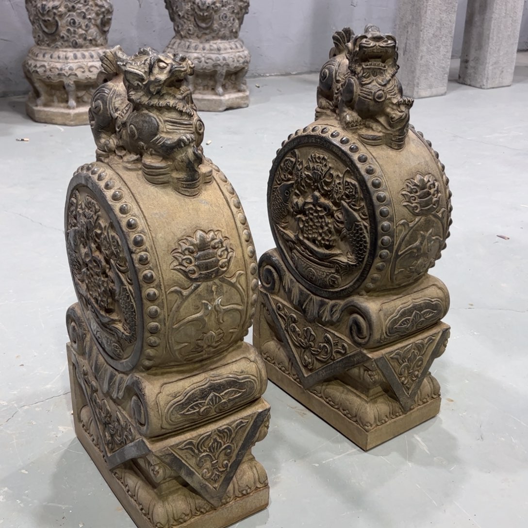 抱鼓石黑青石不包邮