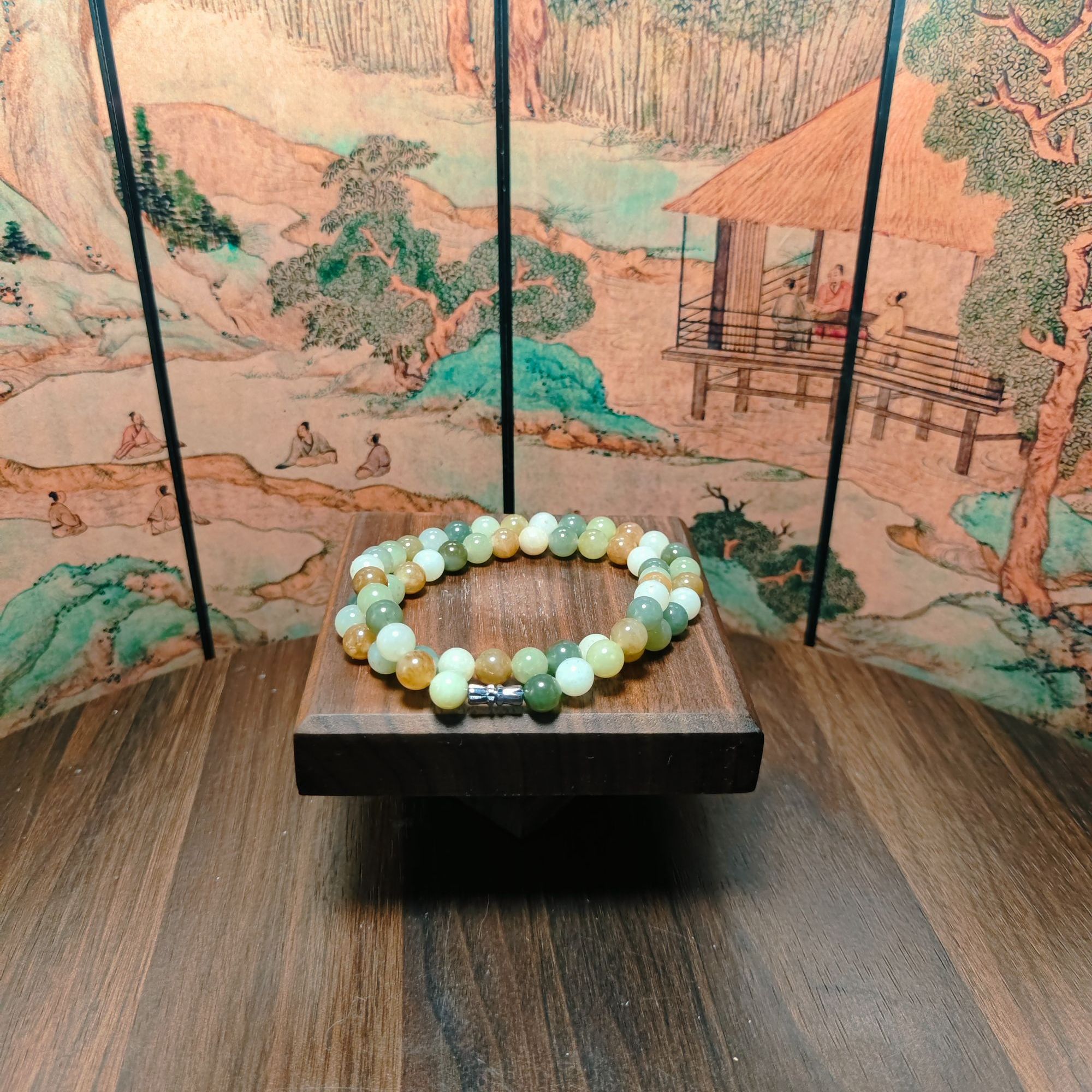 N和田玉多宝圆珠项链0622