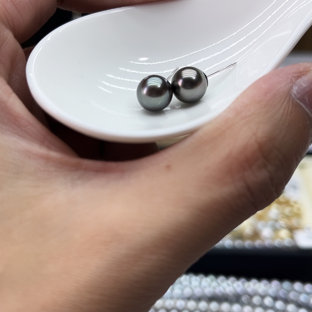 耳饰海水珍珠银S925镶嵌