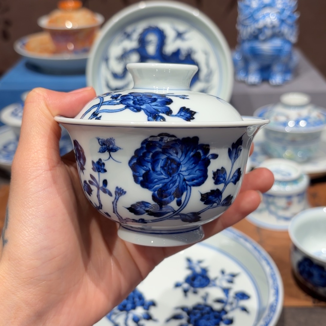 瓷片手工手绘陶瓷茶具