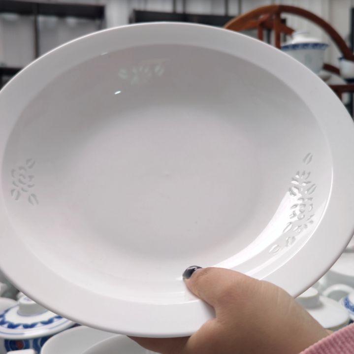 陶瓷代拍实发金枝玉叶10寸窝盘一个