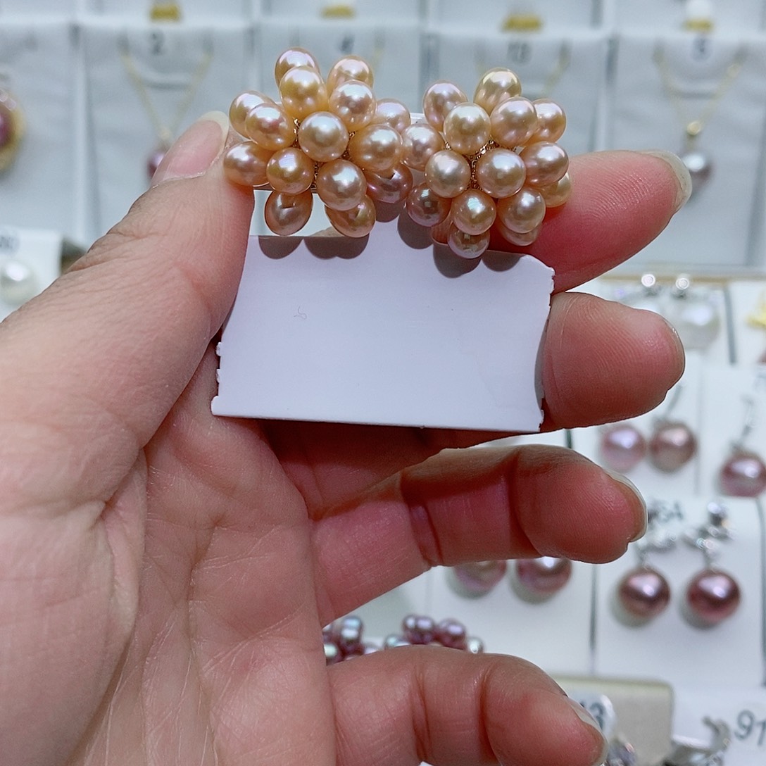 淡水珍珠吊坠(赠链)银S925镶嵌青*