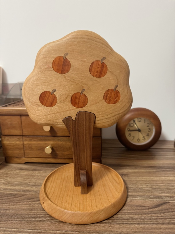 苹果树镜子 创意家居原木摆件 新年礼品