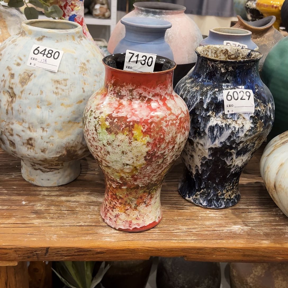 瓶7130高28口9陶瓷花瓶无孔