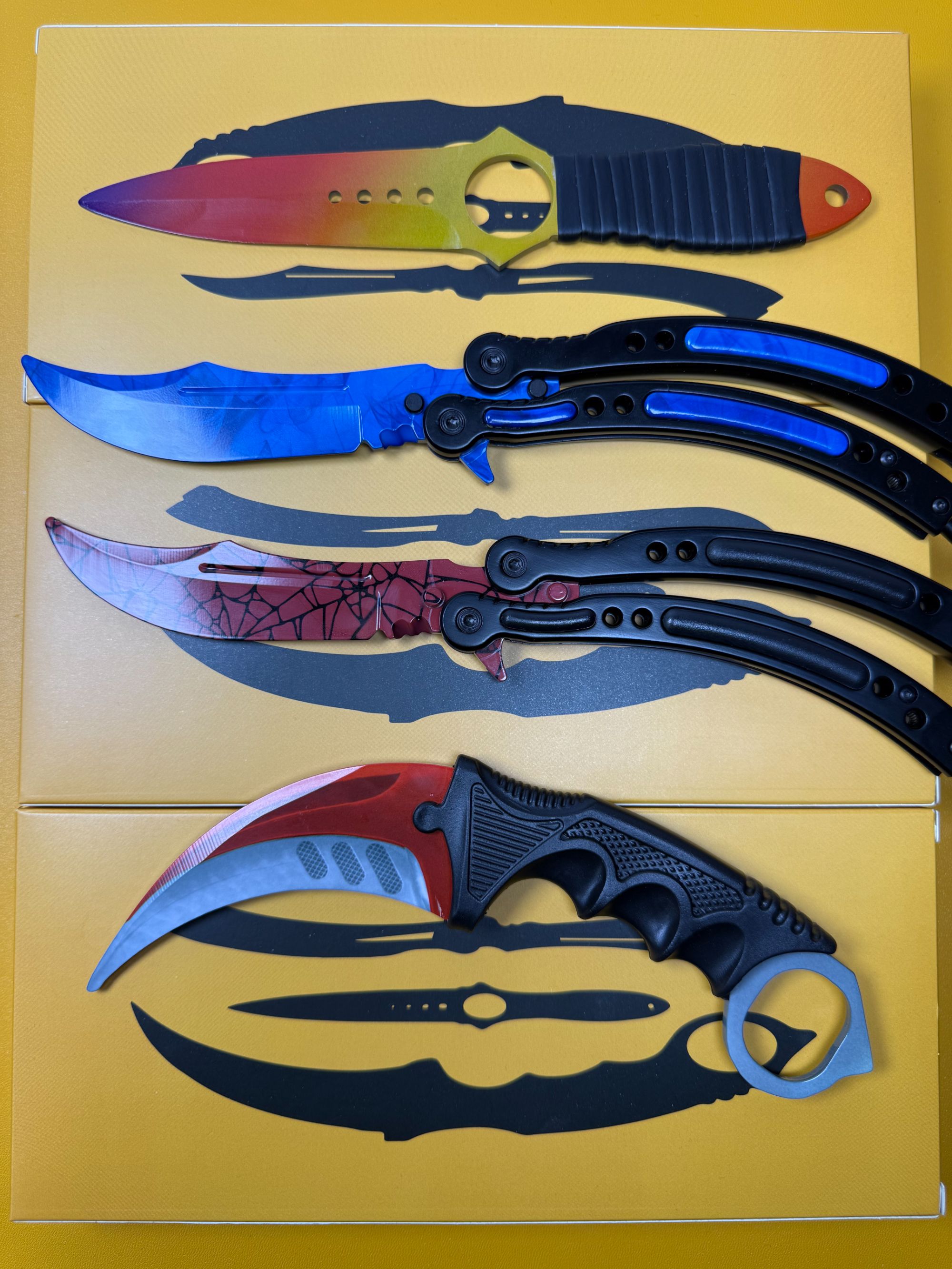 CSGO骷髅匕首蝴蝶刀爪子刀游戏模型不锈钢csgocs2刀周边