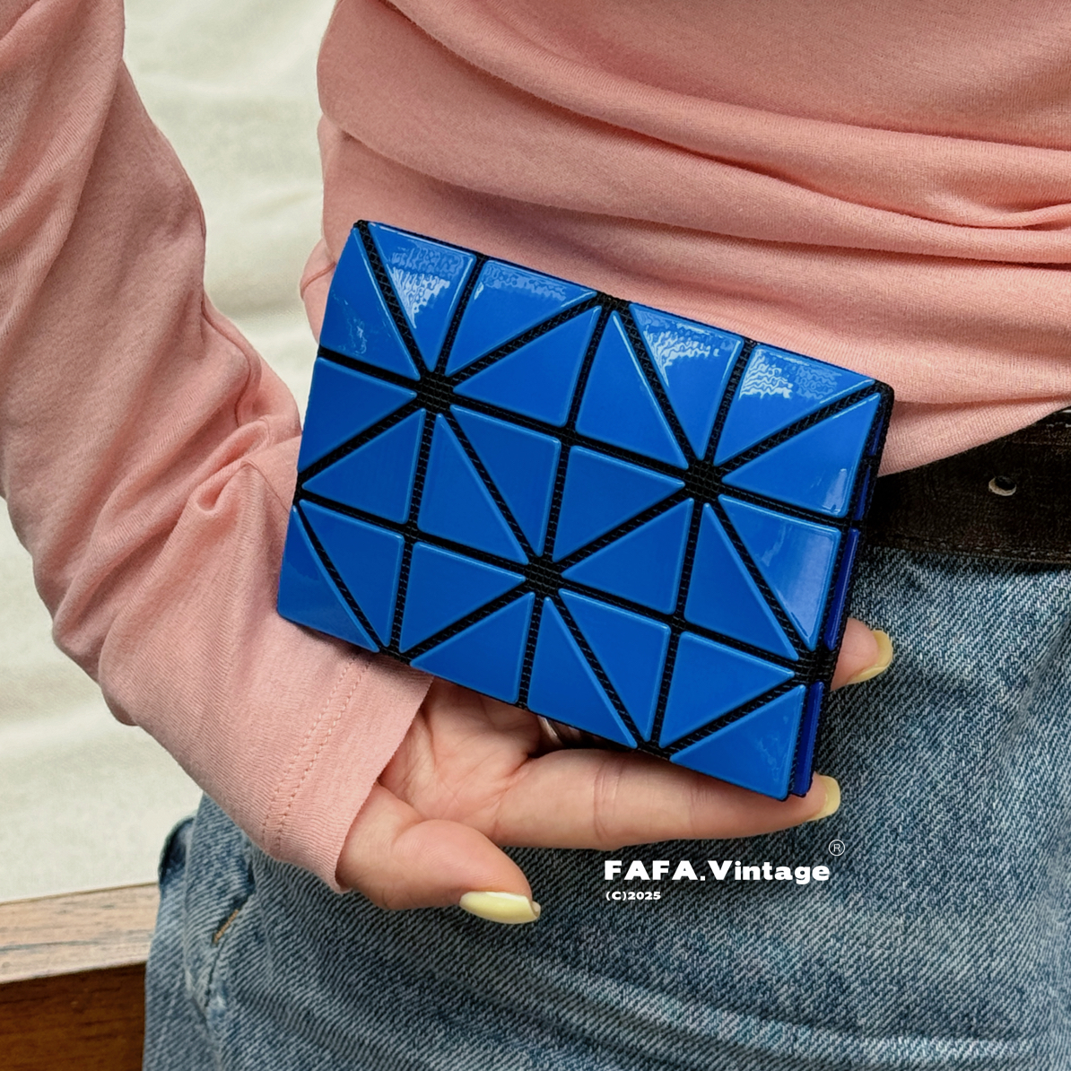 95新 Issey Miyake/三宅一生 發發中古· 蓝色卡包