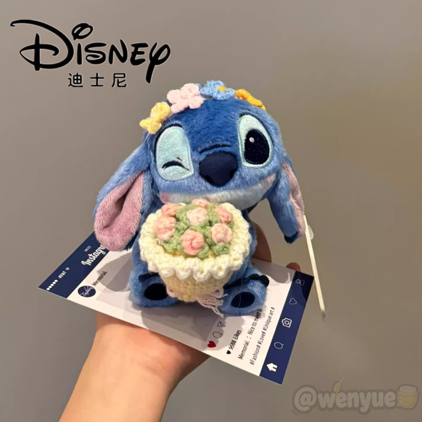 正版星际宝贝捧花史迪奇毛绒公仔史迪仔挂件包包钥匙扣可爱挂饰女