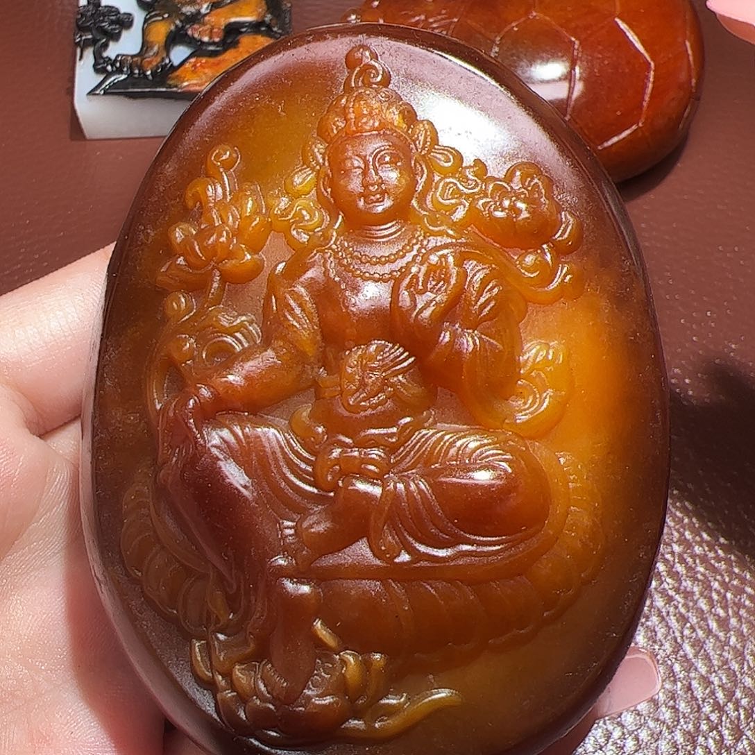 心***神和田玉未镶嵌颈饰