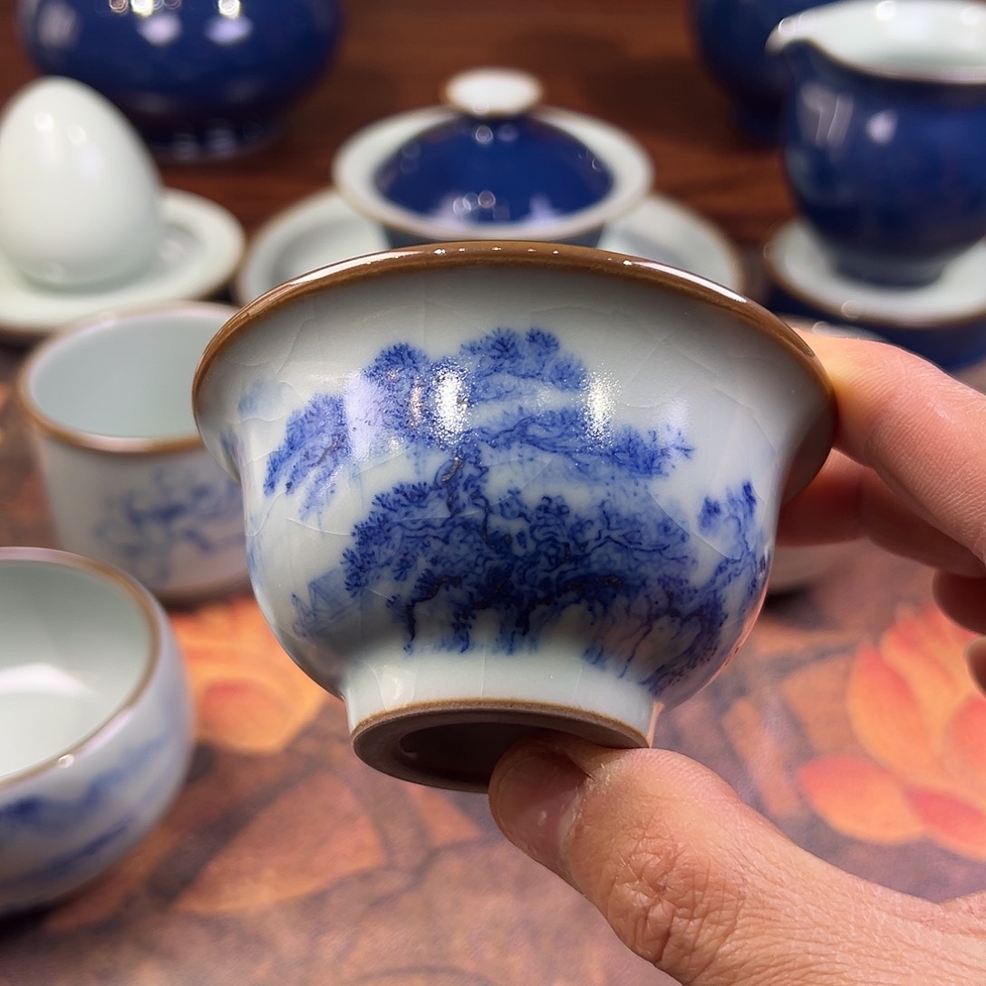 杯杯杯杯天青山水压手杯