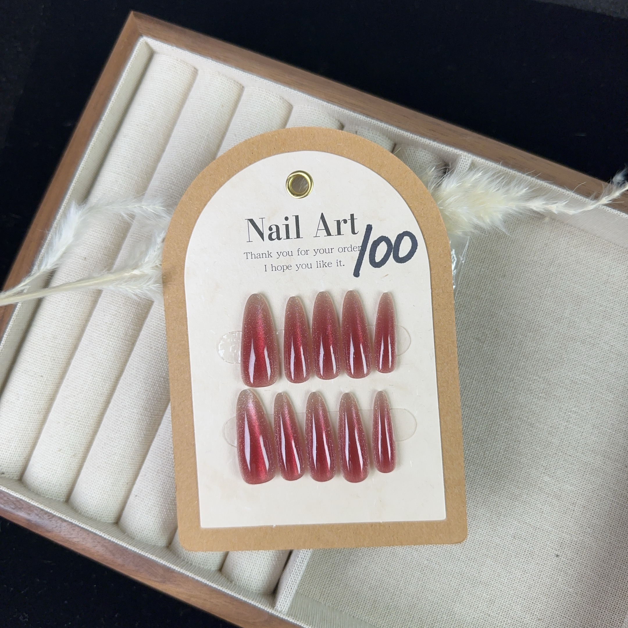 爆款奢华高颜值穿戴甲2024火爆款秋冬高级感显白时尚轻奢美甲 100