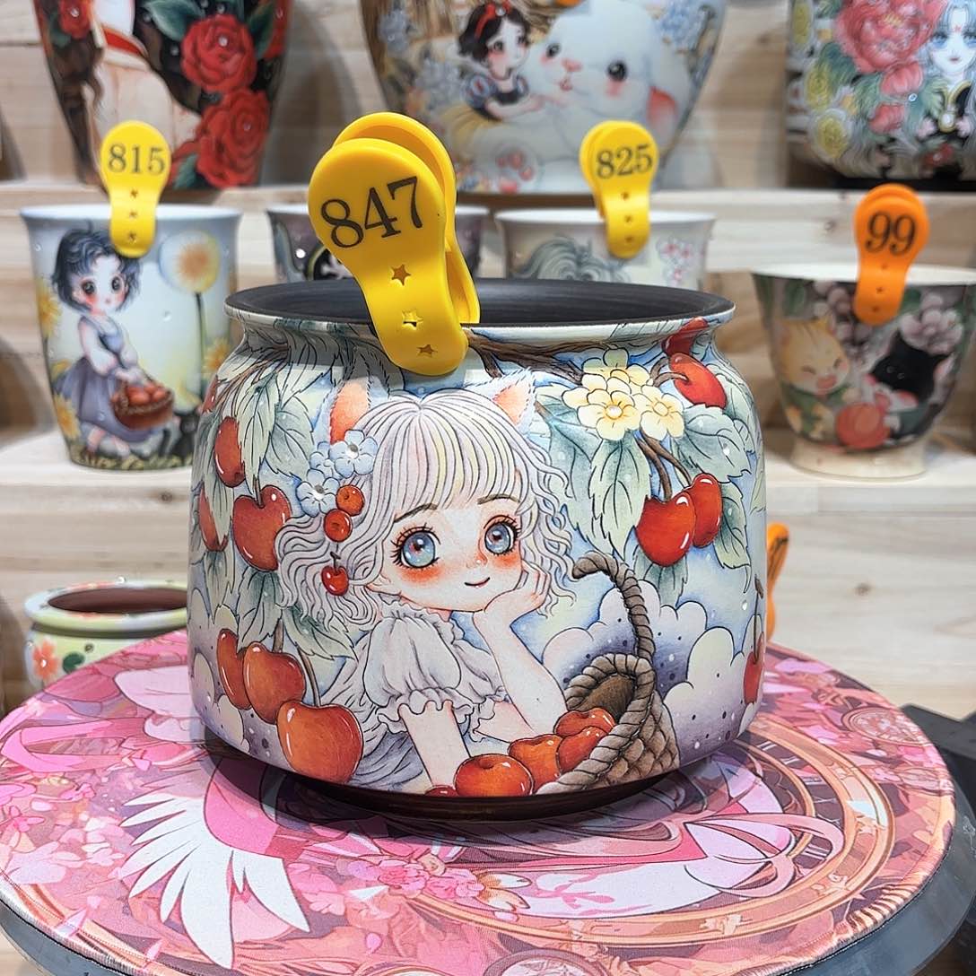 紫砂花盆手工花盆默认微瑕15/14