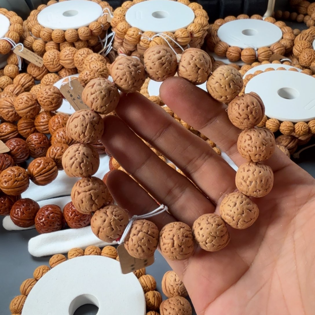 九***虎手串桃核17盘锦肉丸子桃核手串