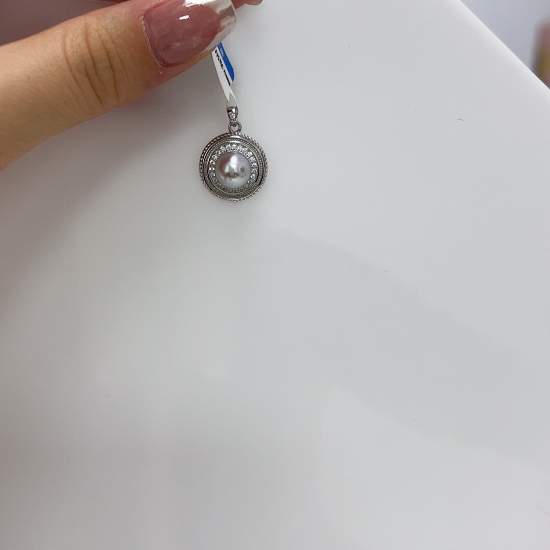 海水珍珠吊坠银S925镶嵌c 1383