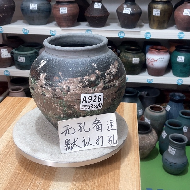 红陶手工制作工艺花盆