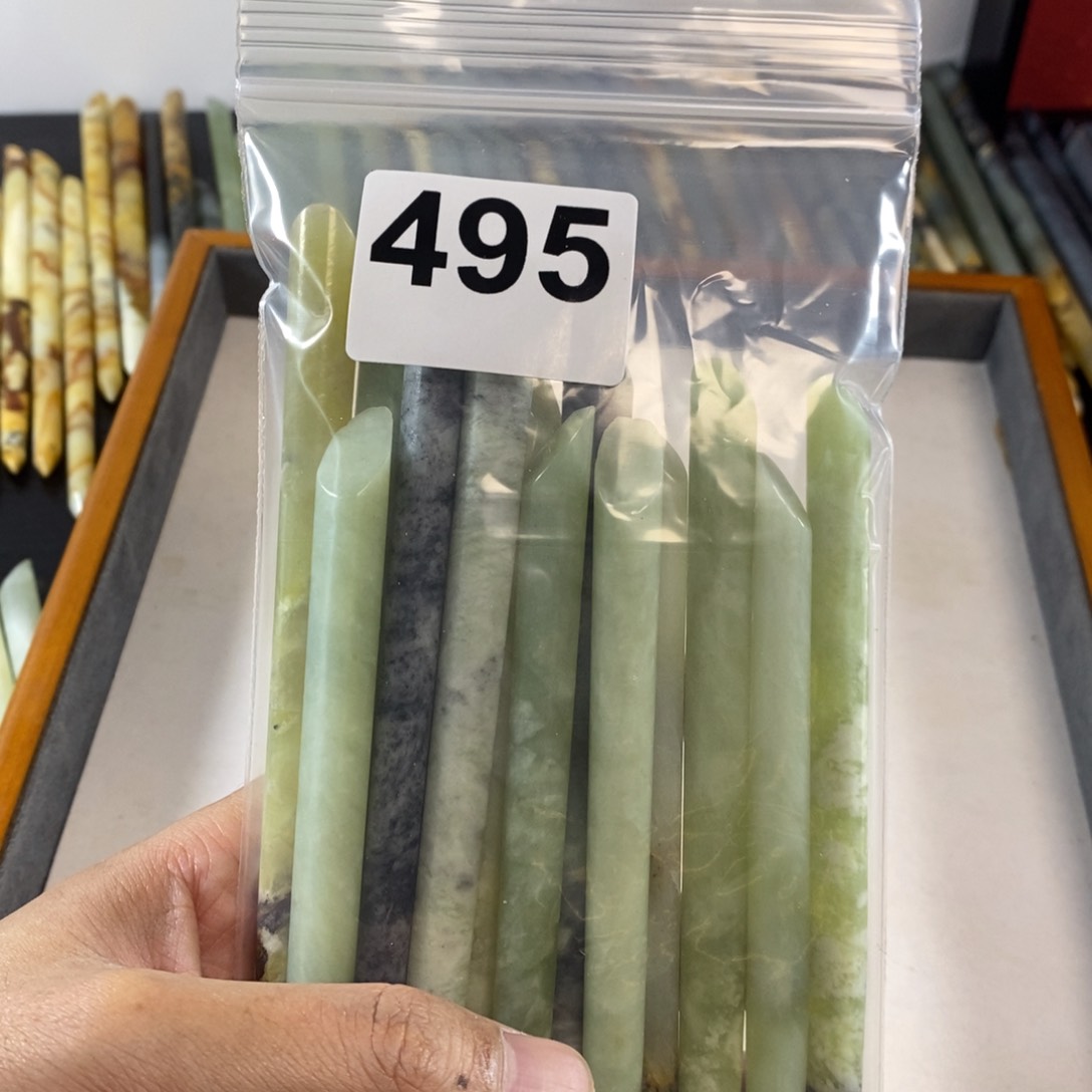 未镶嵌蛇纹石玉发簪雪*