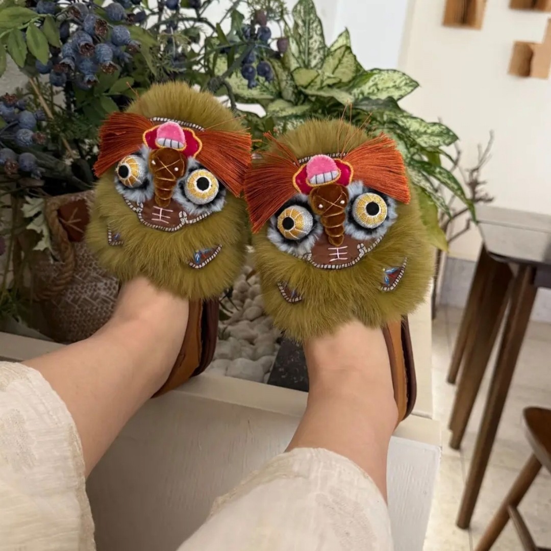 福虎非遗冬季保暖秋冬休闲居家加厚网红千层底布鞋ins