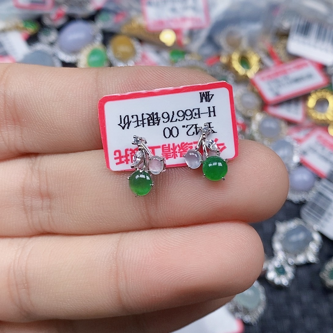 翡翠银S925镶嵌戒指