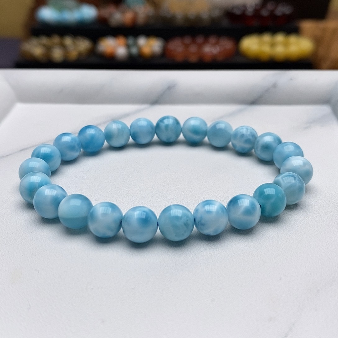 未镶嵌针钠钙石（海纹石）手链手链