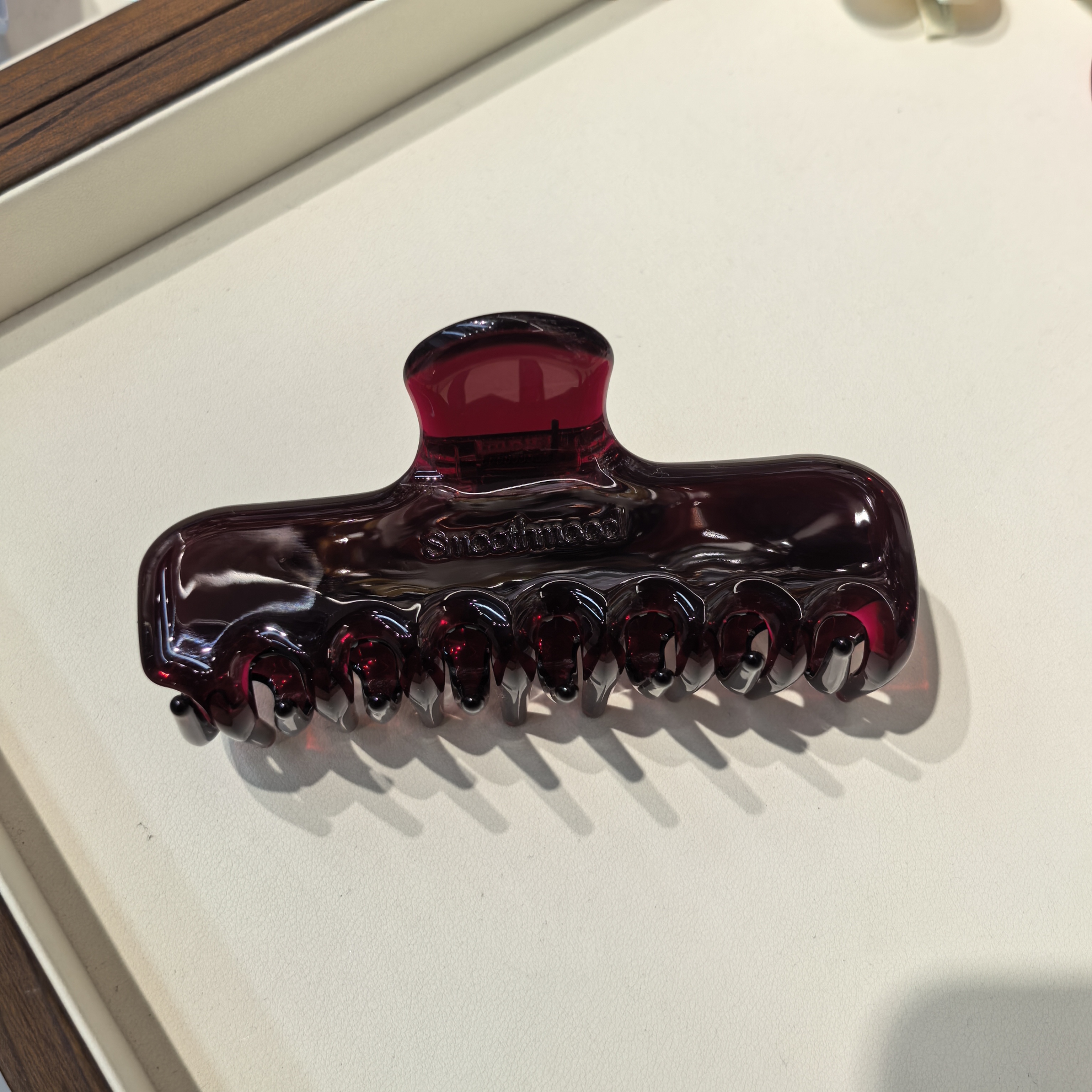 D539车厘子红色冰透jennie同款泡菜醋酸抓夹