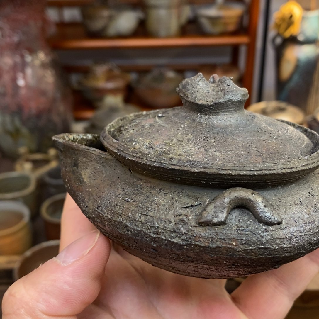 备前烧柴烧茶具哎*喂宫山人