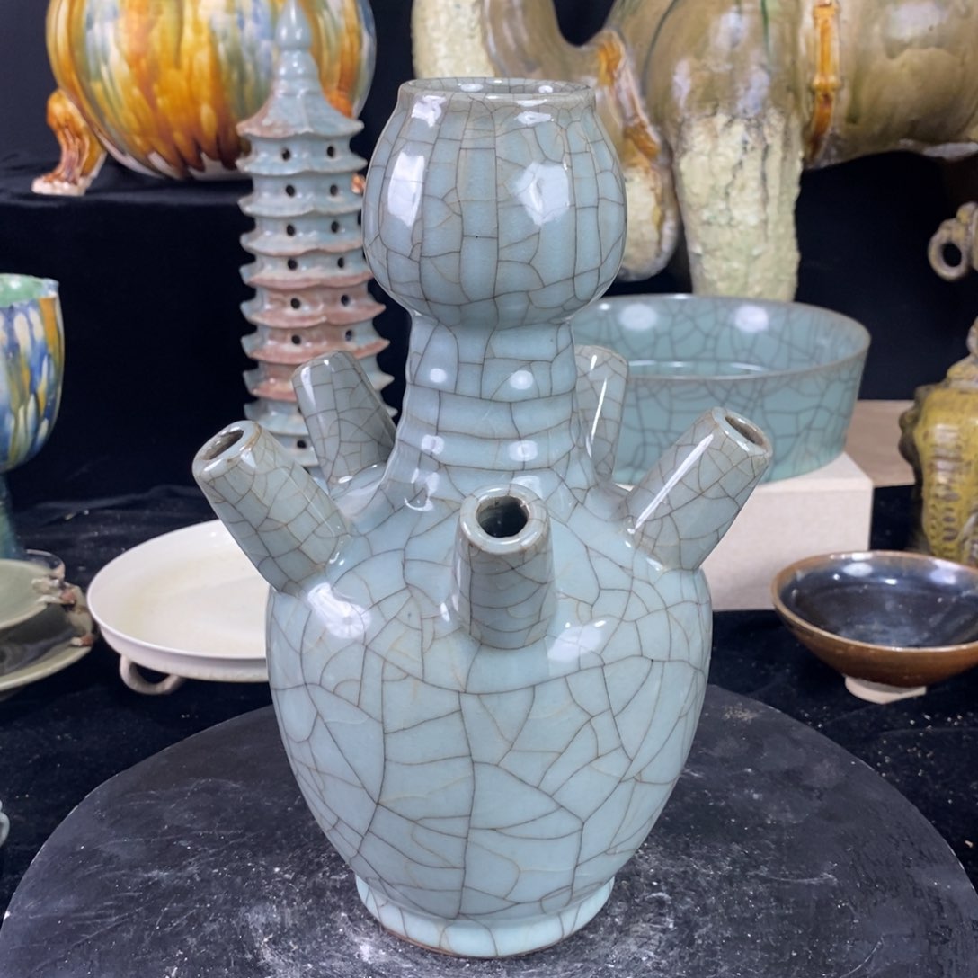 摆件官窑五管瓶瓷器