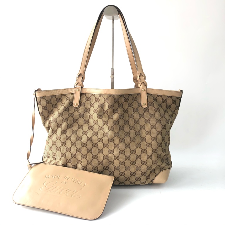 95新 GUCCI/古驰 安洁利严选 GUCCI古驰帆布托特单肩包 WH502211