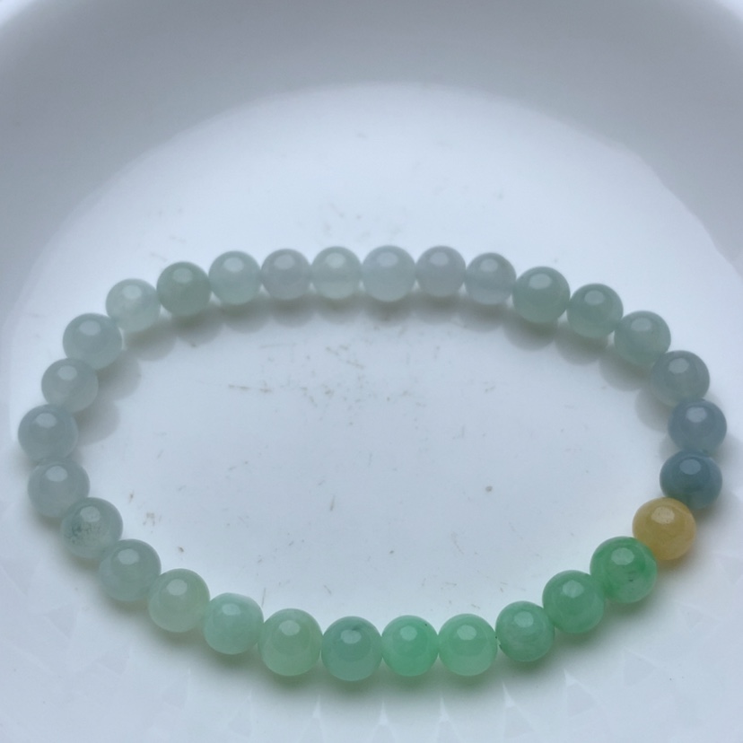 【闪购商品】翡翠手链未镶嵌卡5渐变手串