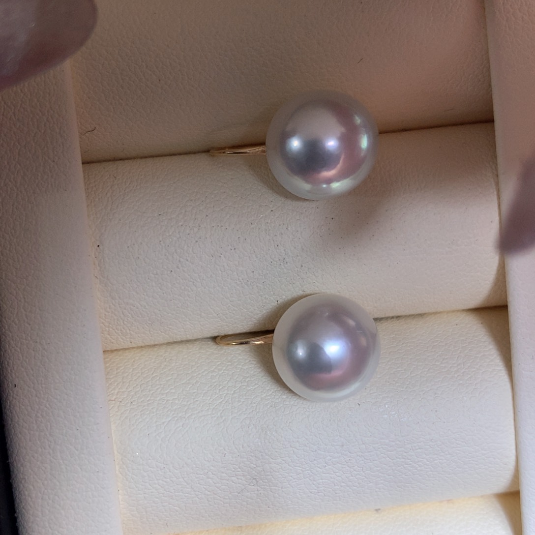 海水珍珠耳饰18K金镶嵌