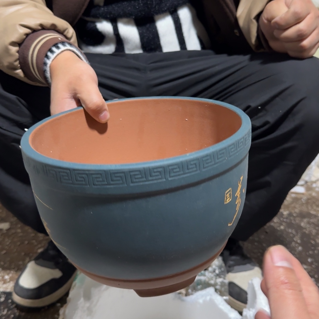 紫砂花盆瑕疵是我最