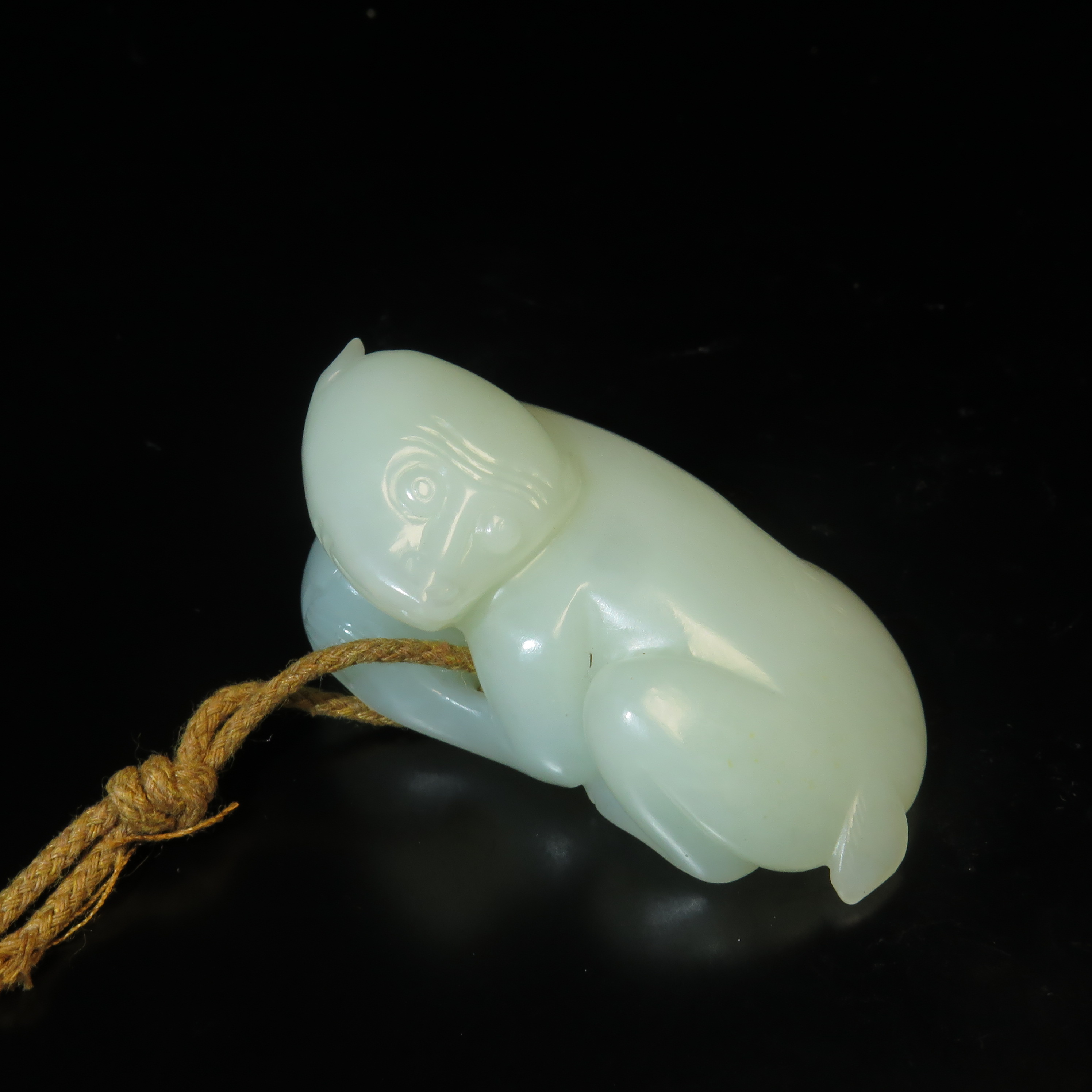 清代玉瑞兽把件/MZ527127/和田玉/民族文物