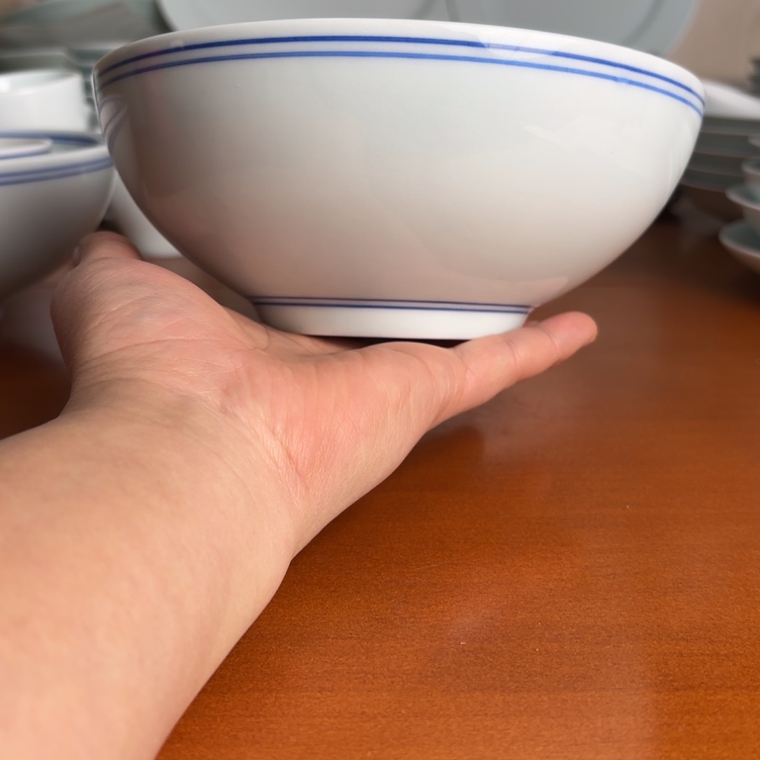 碗7英寸蓝线广口碗