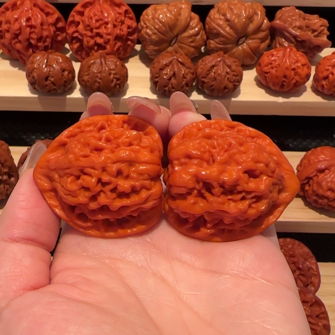 吊坠文玩核桃玉化官帽39精品2594