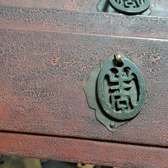 可****硅胶寿字一对，包浆自然