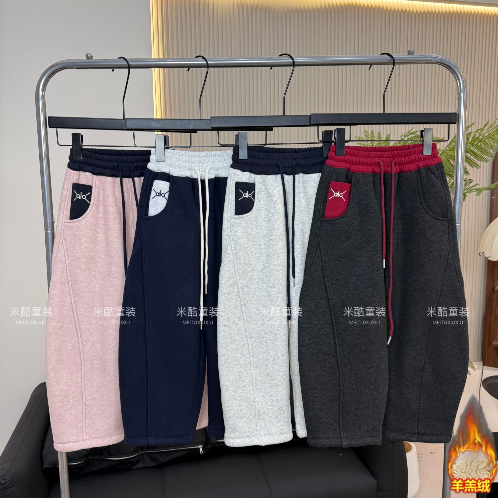 【680克抗寒-20°一条过冬】糯米防羊绒糕糕毛撞色补丁弯刀直筒百搭M