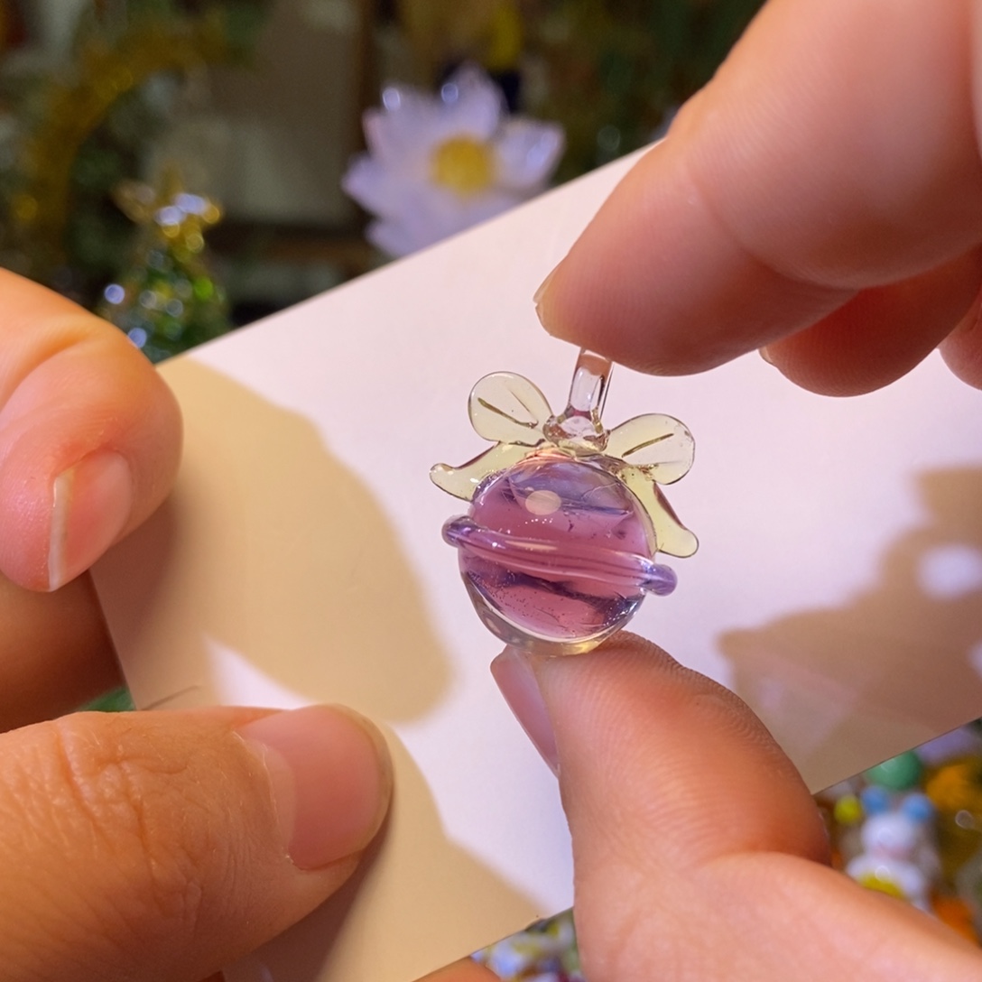 琉璃手工艺品紫色