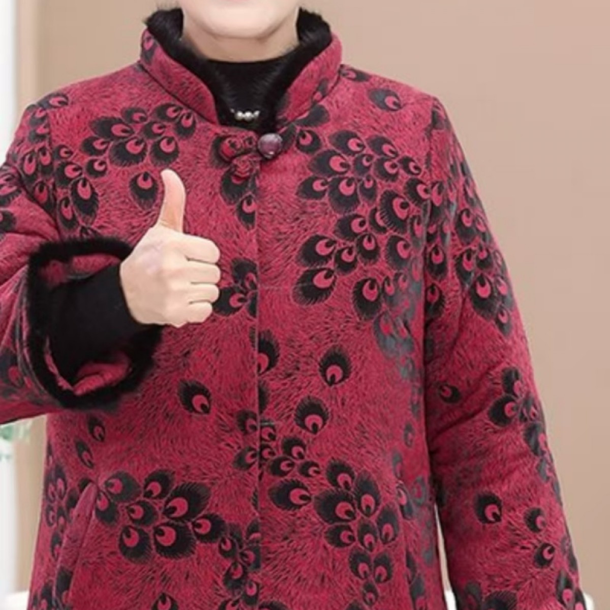 A020长裤宽松型法式宽松中老年女装大码冬装棉服棉袄秋装