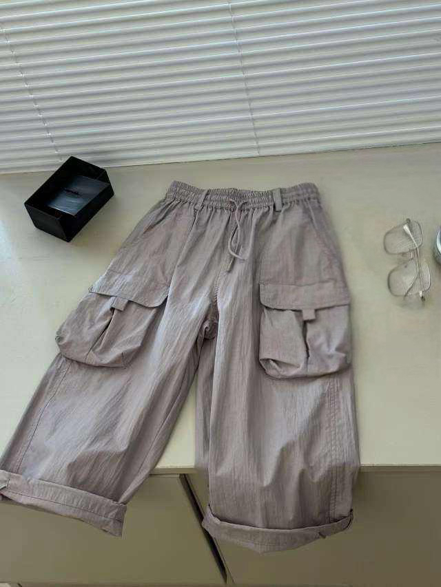 潮酷童装百搭休闲紫色工装裤81770