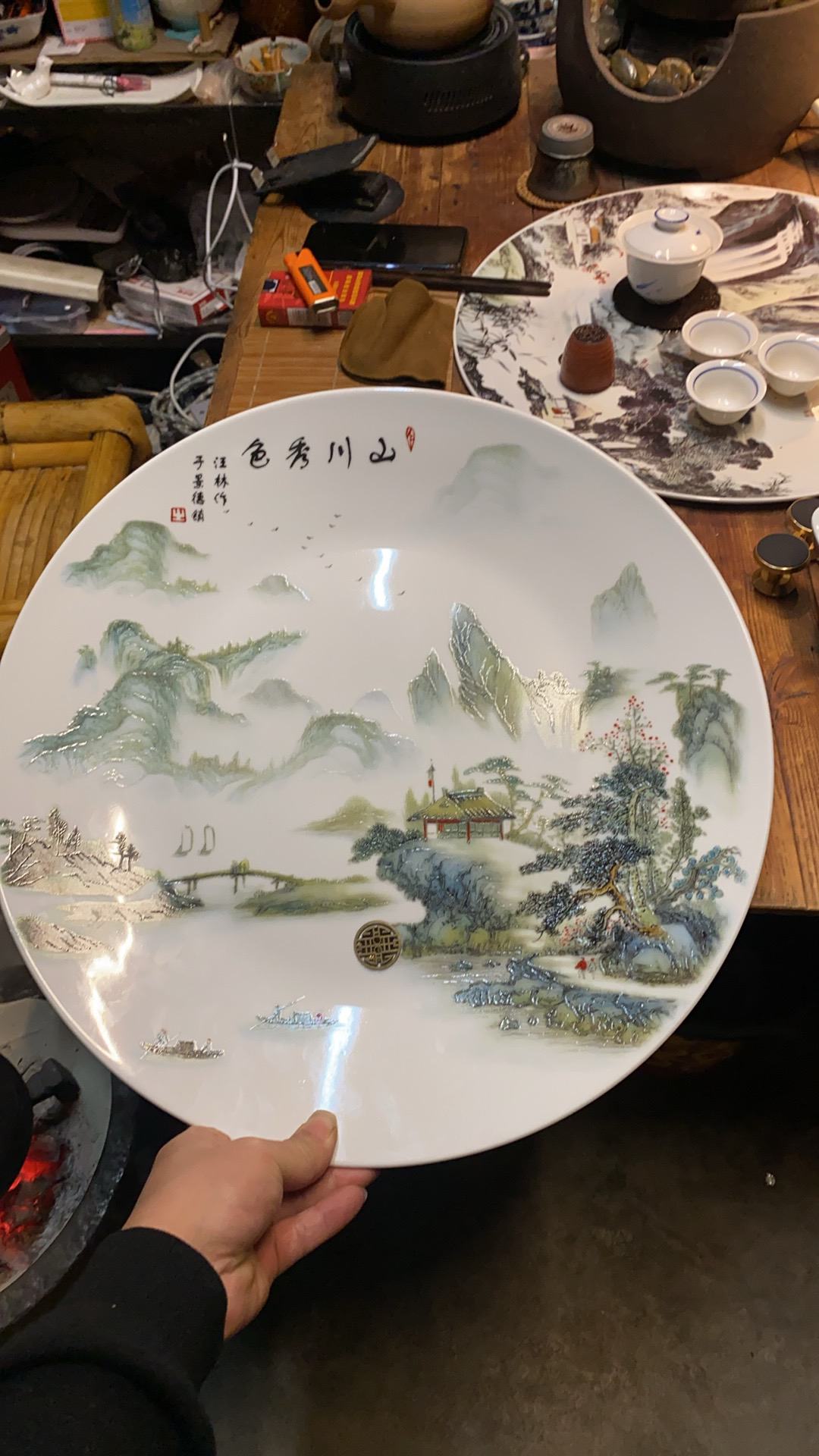 文创手改·排水茶盘（直径40厘米）《大件顺丰》